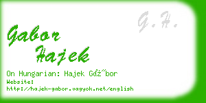 gabor hajek business card